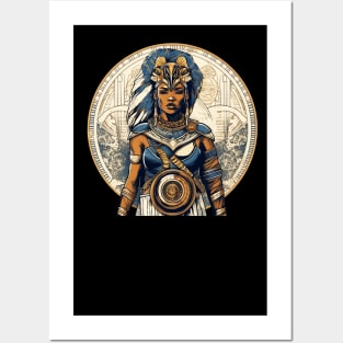 African Queen, Afro Female Warrior, Black History Posters and Art